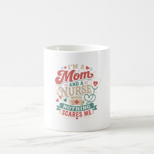 m Mom And Nurse Retro Mom Gift mothers day Coffee Mug