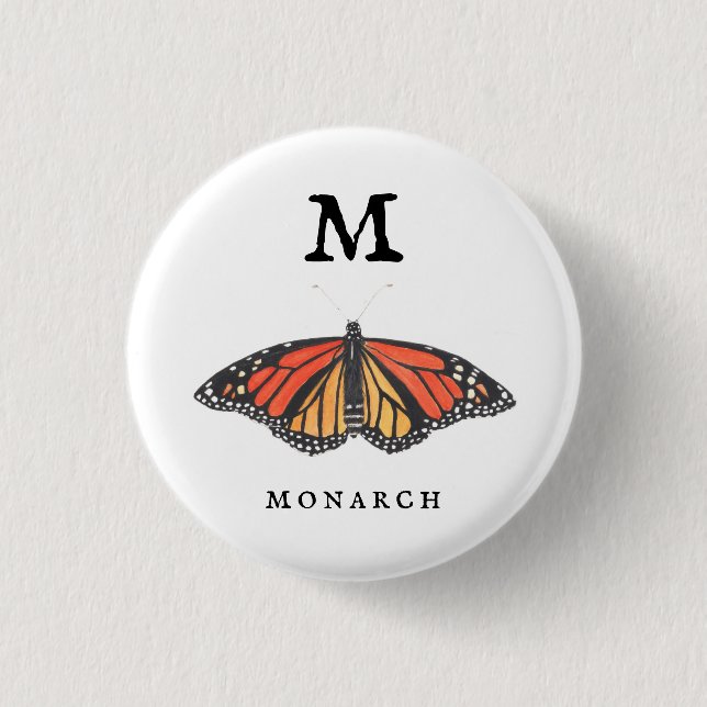 "M" Monarch  Button (Front)