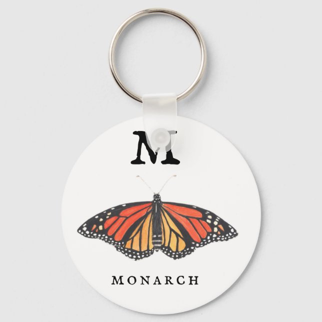 "M" Monarch  Keychain (Front)