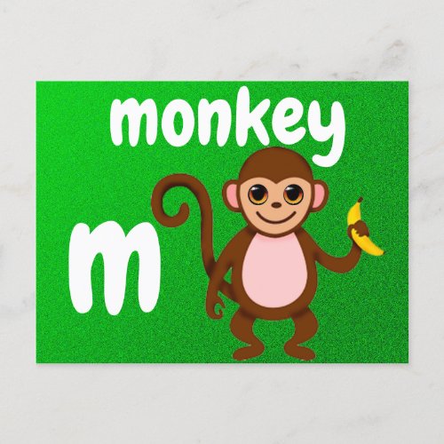 m _ monkey flash card