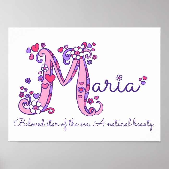 m-monogram-art-maria-girls-name-meaning-poster-zazzle