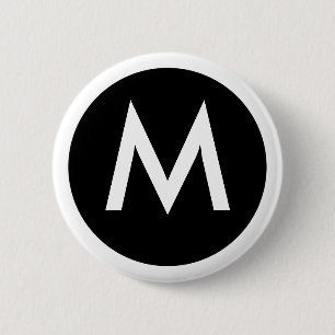 M Monogram Badge Button