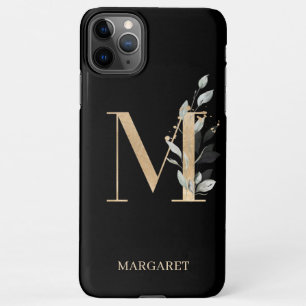 M Monogram Floral Personalized iPhone 11Pro Max Case