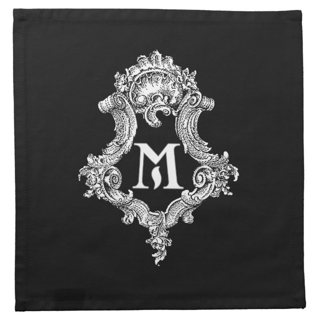 M Monogram Initial Cloth Napkin (Front)