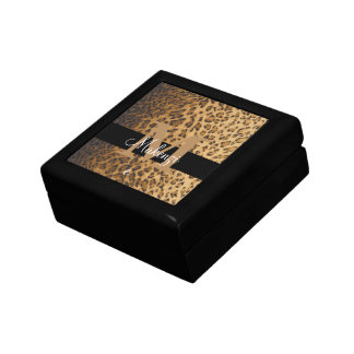 M Monogram Initial Leopard Print Gift Box