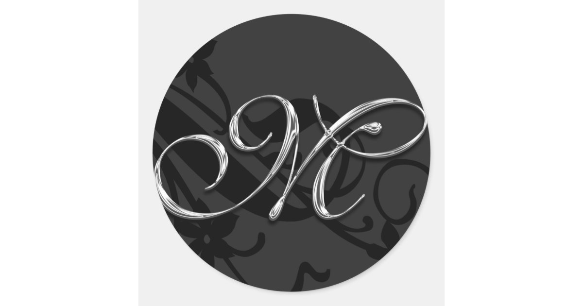 Monogram Return Address Initial Kraft Wedding Envelope Seals//Stickers//Labels #212-KR