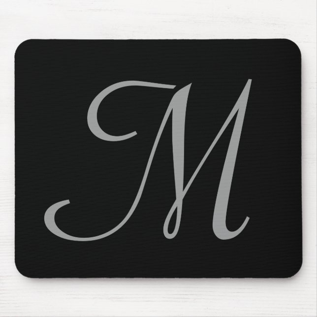 M :: Monogram M Elegant Mousepad - Initial Letter (Front)