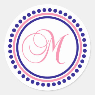 Polka Dot Frame Monogram Decal