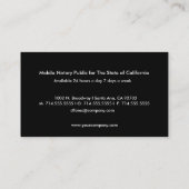 M.N.P., CHRISTIAN FLORES, mobile notary public Business Card (Back)