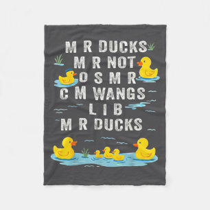 M R Ducks M R Not O S M R Cm Wangs Lib M R Ducks Fleece Blanket