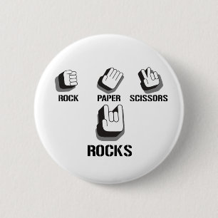 \m/ Rock On Pinback Button