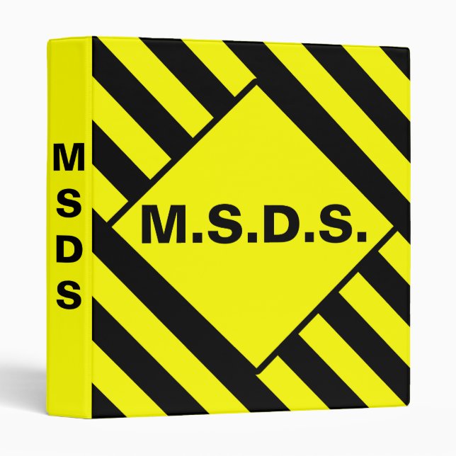 M.S.D.S. Caution Binder (Front/Spine)