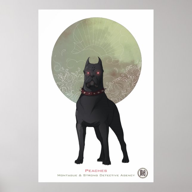 M&S Peaches Poster - Art by Mona Finden (Front)