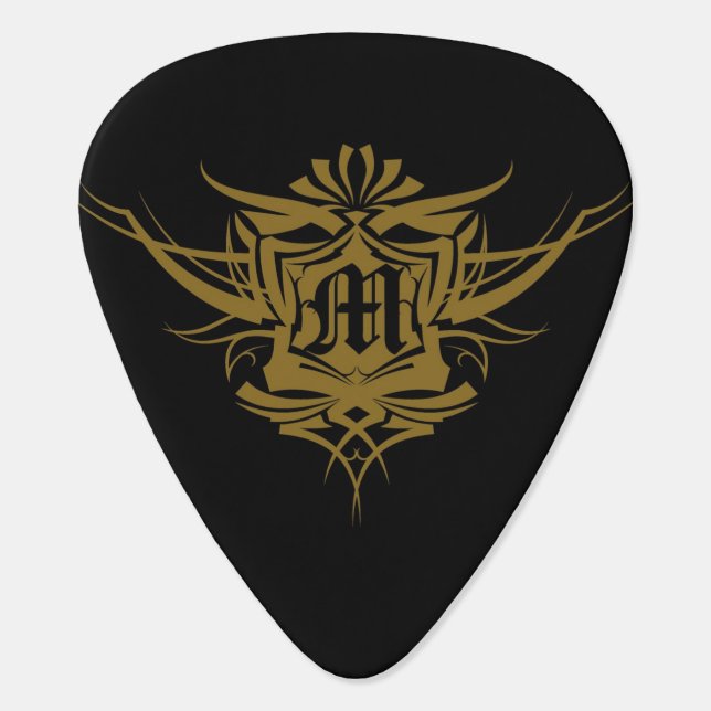 M Tattoo Guitar Pick (Back)