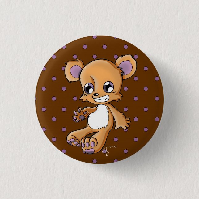 M. Teddy Pinback Button (Front)