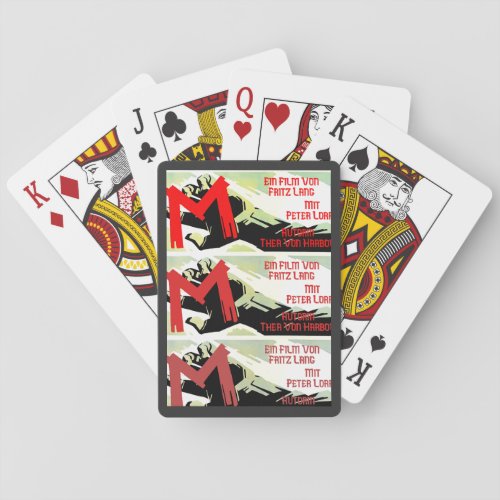 M the Movie by Fritz Lang Artwork Playing Cards
