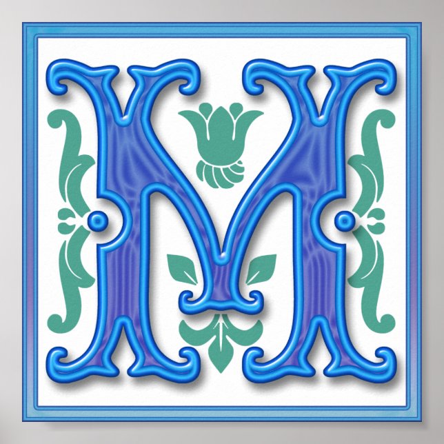 M - Vintage Letter M Poster (Front)