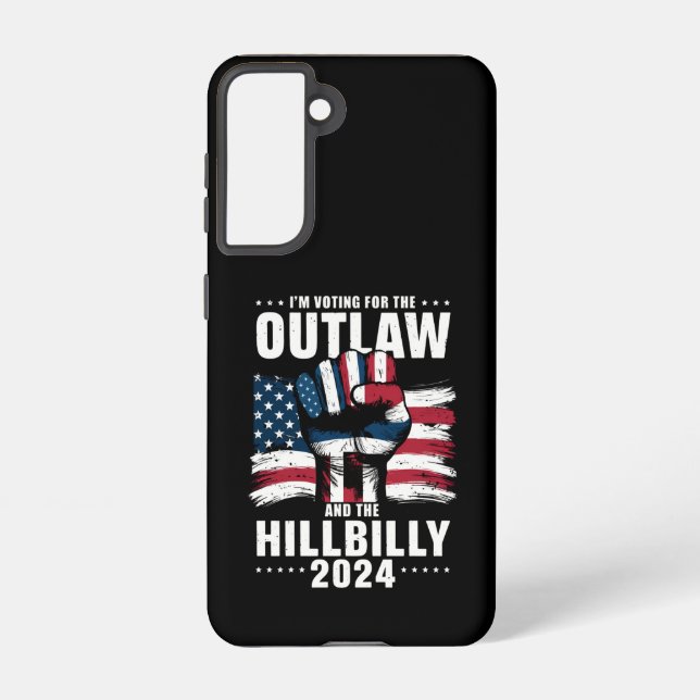 'm Voting For the Outlaw and the Hillbilly 2024 US Samsung Galaxy Case (Back)