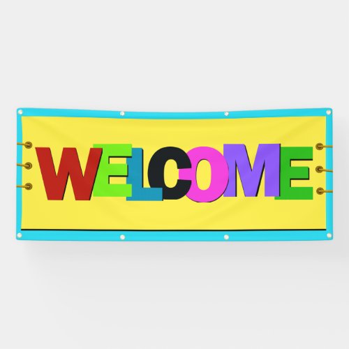 M Welcome Banner Replicating Aerial