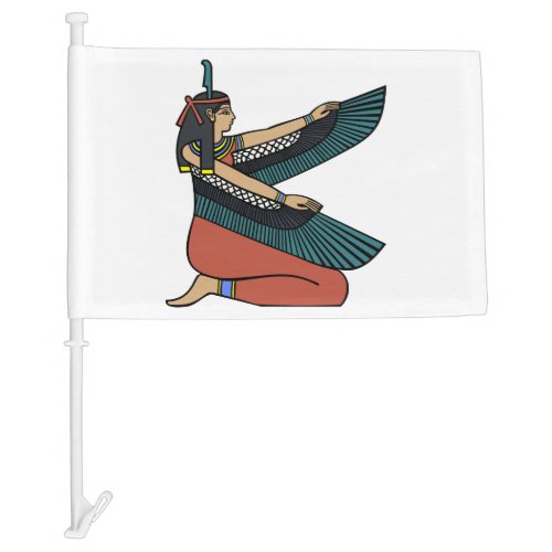 Maâat Egyptian Goddess Car Flag