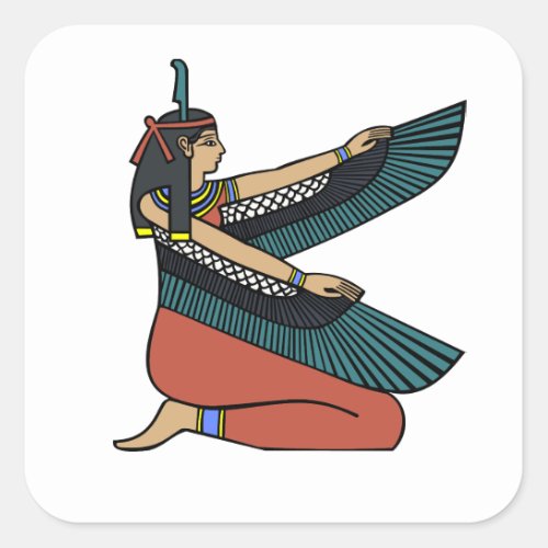 Maâat Egyptian Goddess Square Sticker