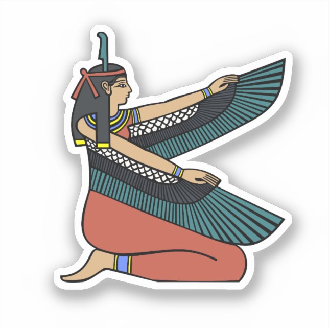Ma’at (Egyptian Goddess) Sticker (Front)