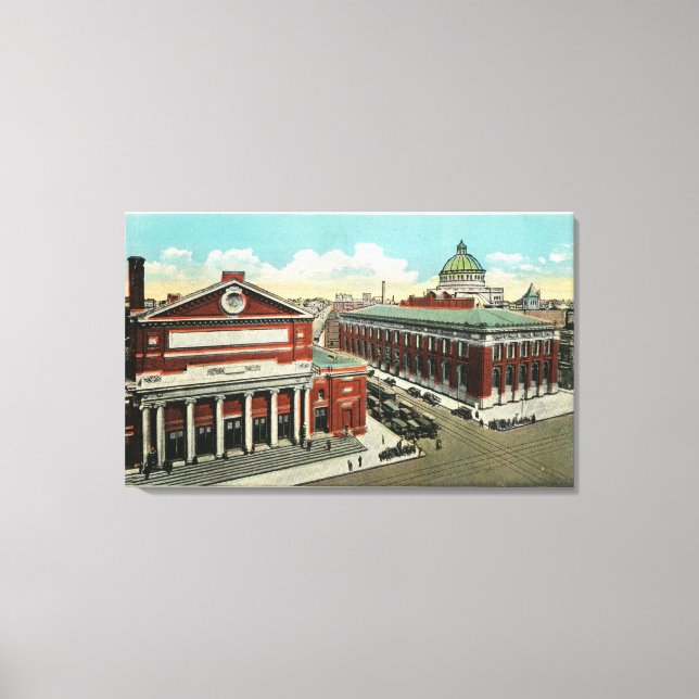 MA Avenue View of Symphony, Horticultural Canvas Print (Front)