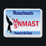 MA License Plate Magnet<br><div class="desc">Squat Massachusetts State License Plate Magnet. Add your own name or initials, move the state image or remove altogether! Classic Blue-White fade and Whale tail. Collect all 50 !</div>