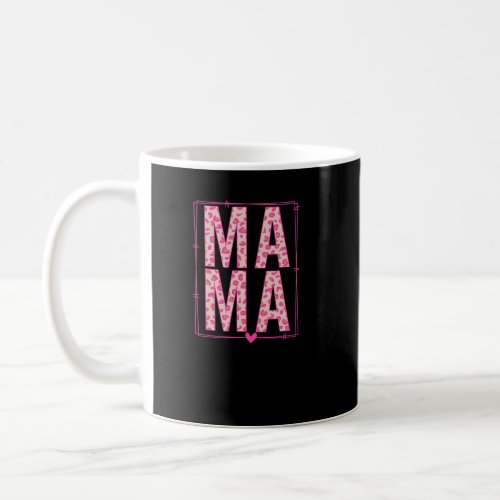 Ma Ma Framed Leopard Pink Graphic Girl Mom Boy Mam Coffee Mug