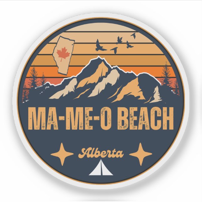 Ma-Me-O Beach, Alberta Sticker (Front)