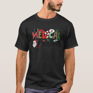 MA Medical Assistant Nurse Christmas Tree Santa Xm T-Shirt