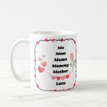 Ma, Mom, Mama, Mommy, Mother on a 