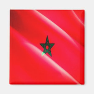 MA - Morocco - Flag Waving Moroccan Magnet