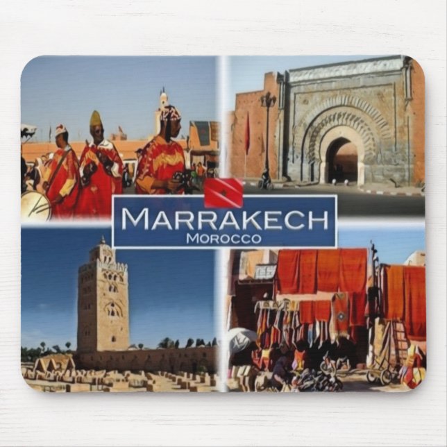 MA Morocco - Marrakech - Place Jemaa El F -  Mouse Pad (Front)