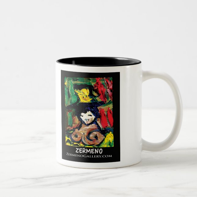 "Ma Petite Fleur Préférée"  by ZermenoGallery.com Two-Tone Coffee Mug (Right)