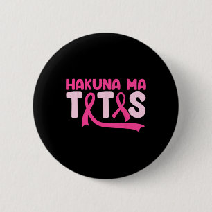 Ma Tatas Breast Cancer Awareness Support Pink Ribb Button