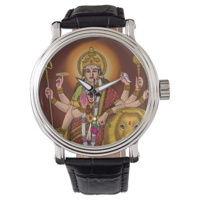 Maa Durga Clock Watch (Front)