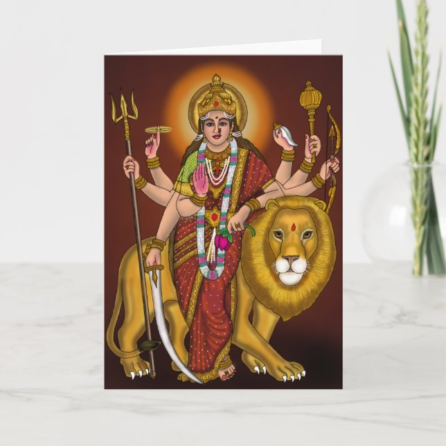 Maa Durga Speaker Card (Front)