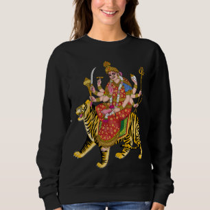 Maa Durga Sweatshirt   Hindu Goddess Durga Spiritu