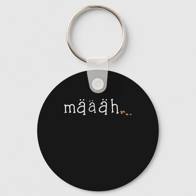 Maaah Cute Funny Goat Lover Animal Farm Gift Keychain (Front)
