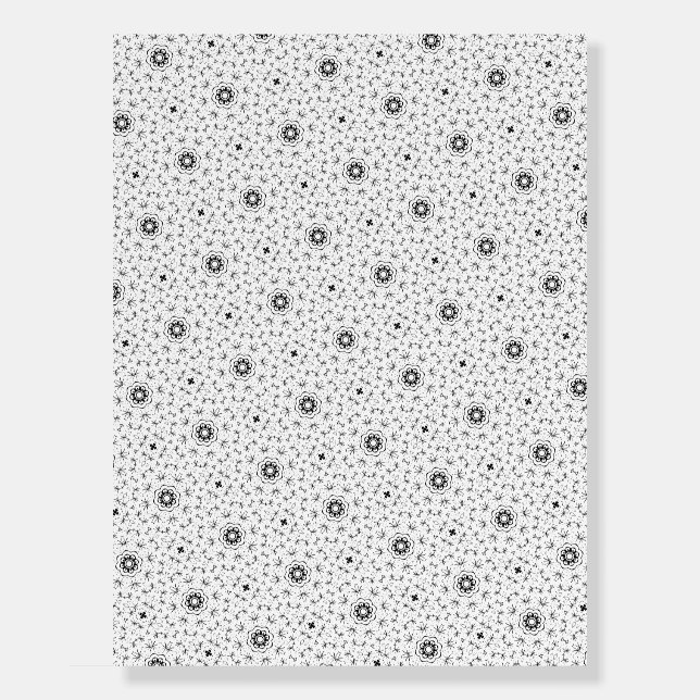 Maacah001 B&W abstract doodle Foam Board (Front)
