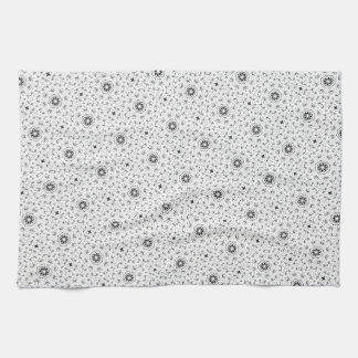 Maacah001 B&W abstract doodle Kitchen Towel