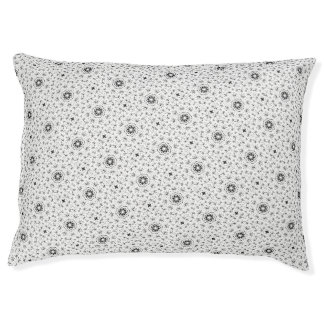 Maacah001 B&W abstract doodle Pet Bed