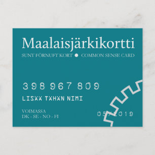 Maalaisjärkikortti - muokattava - postikortti postcard