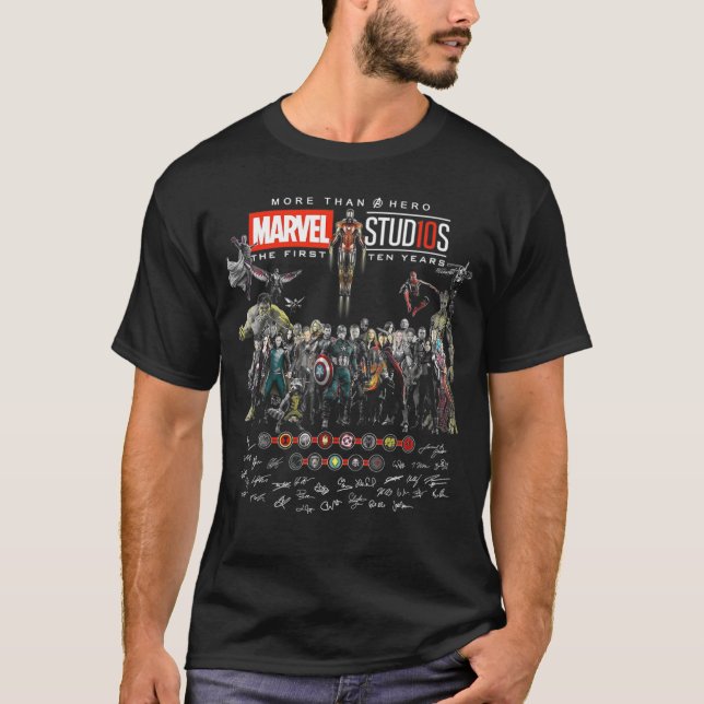 Maarvel Studiios 10 Years More Than A Hero First A T-Shirt (Front)