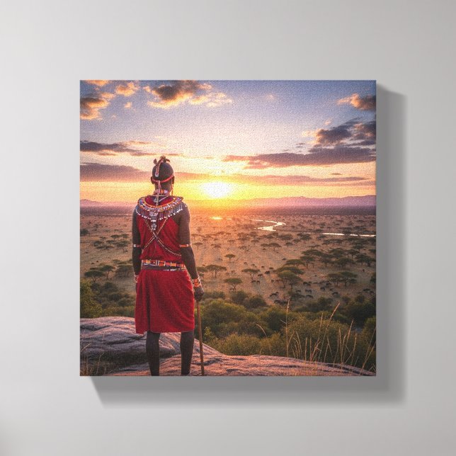 Maasai artwork canvas print (Front)