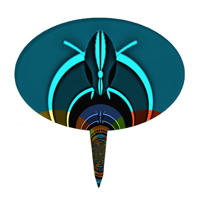 Maasai Colors Hakuna Matata Cake Topper (Front)