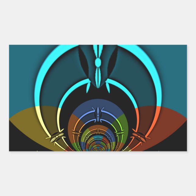 Maasai Colors Hakuna Matata Rectangular Sticker (Front)