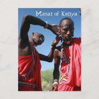Maasai Groom Gets Ready for his Wedding in Kenya Postcard