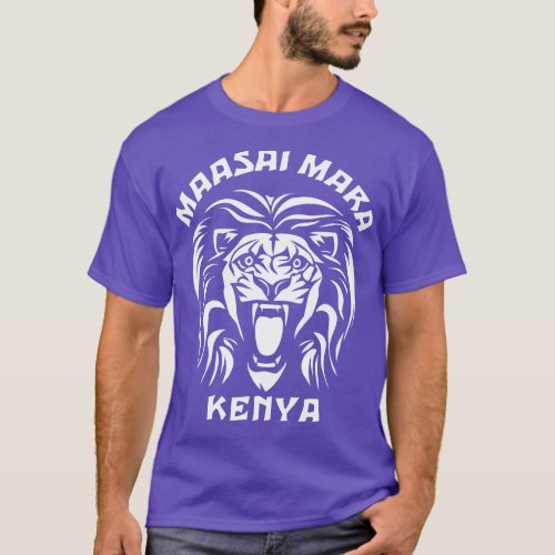 Maasai Mara Kenya National Reserve Lion Face T_Shirt